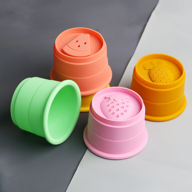 Fruit-Shaped Silicone Stacking Toy