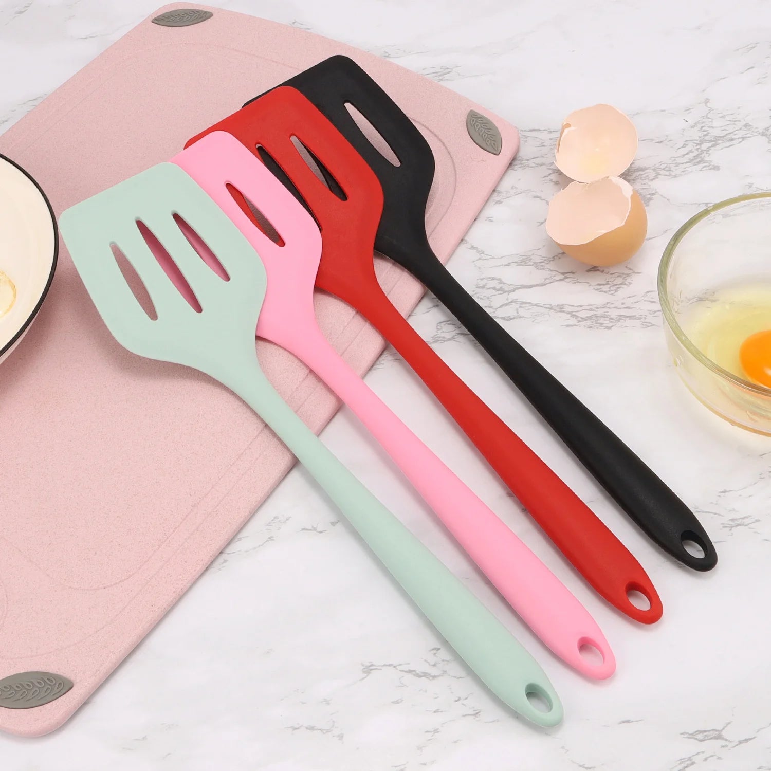 4x Silicone Kitchen Cooking Spatula