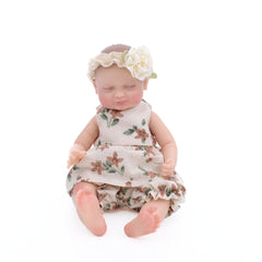 White + Brown Isla | Silicone Baby Doll