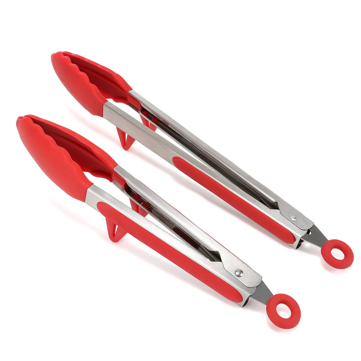 Red Silicone Kitchen Tongs