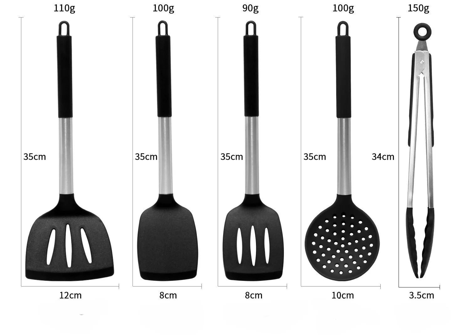 15pc Silicone Cooking Utensils Set Non-stick