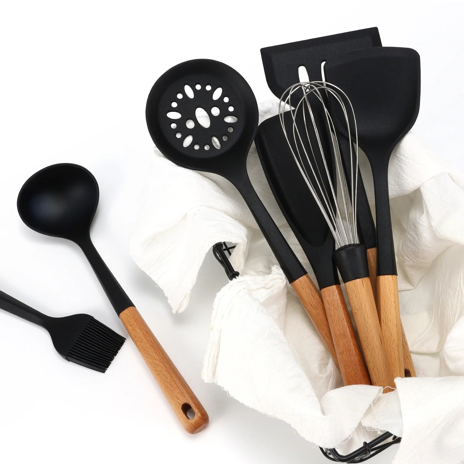 Silicone Cooking Utensils with Storage Box