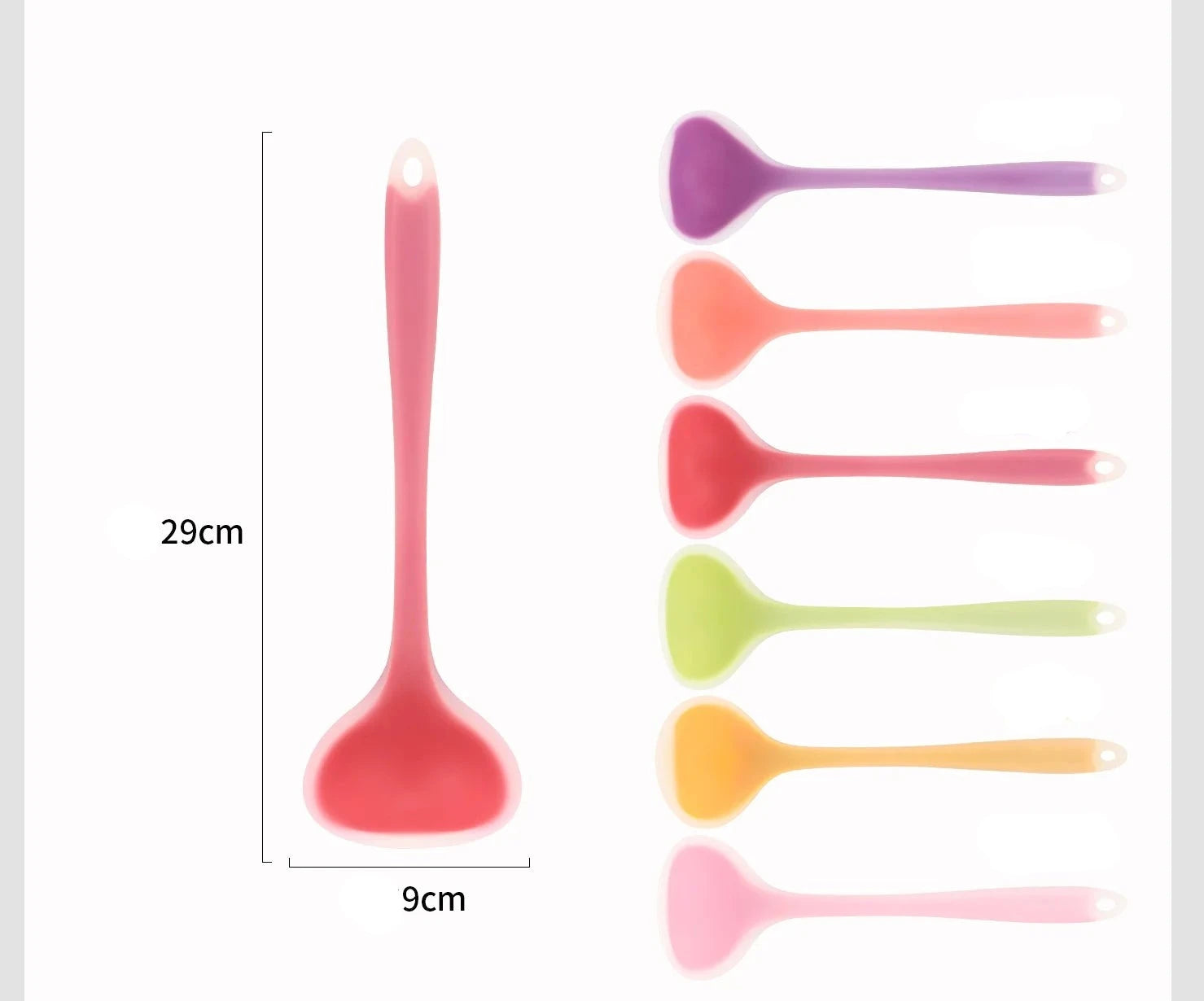 Semi-transparent Silicone Soup Spoon Set