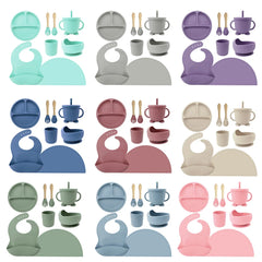 8-Piece Silicone Baby Feeding Set