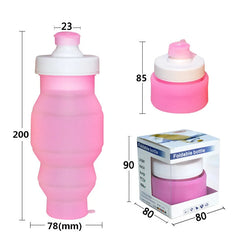 500ml Silicone Foldable Water Bottle for Sports