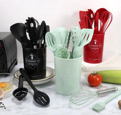 11-Piece Silicone Cooking Utensils Set for Kitchen