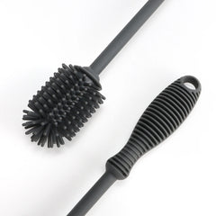 Black 2x Silicone Bottle Cleaning Brush Set