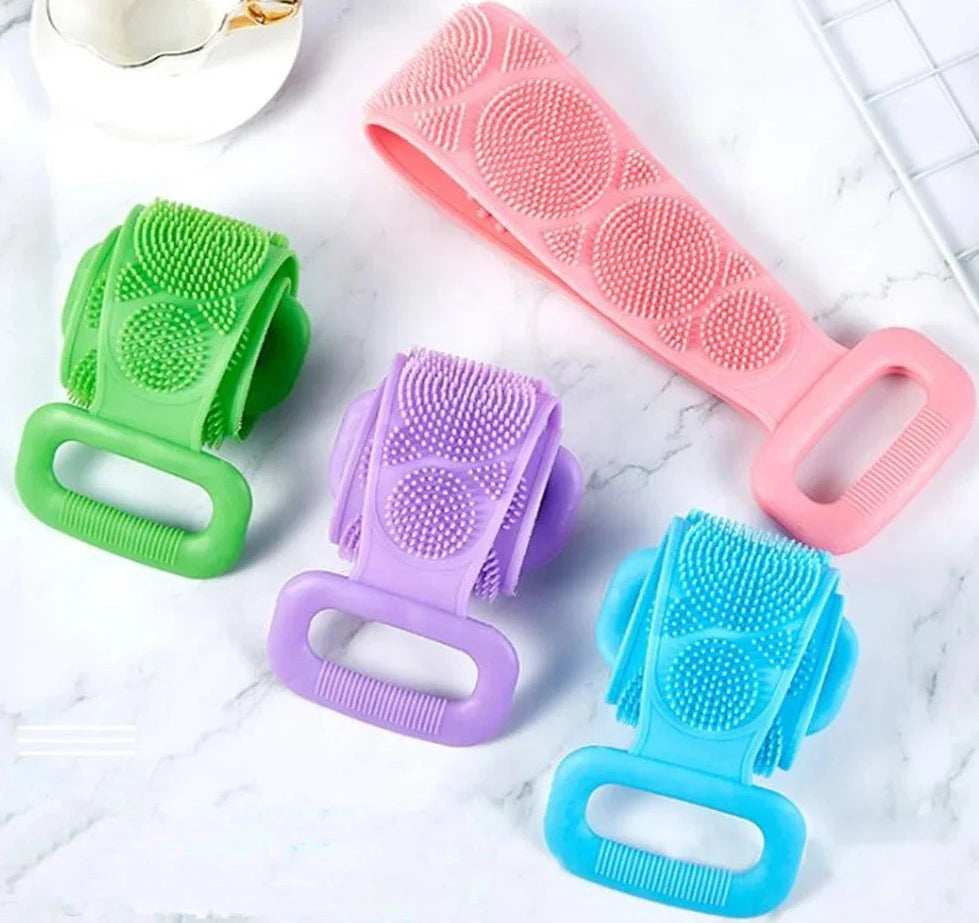 2 Packs Silicone Long Body Scrubber