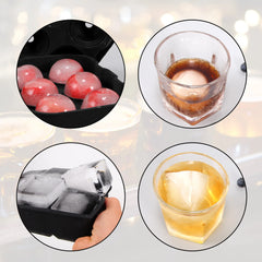 4 Pack Large Round Silicone Ice Mold/Tray