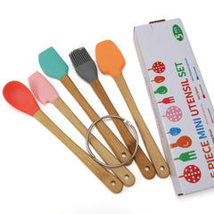 5 Pack Mini Silicone Spatula Set