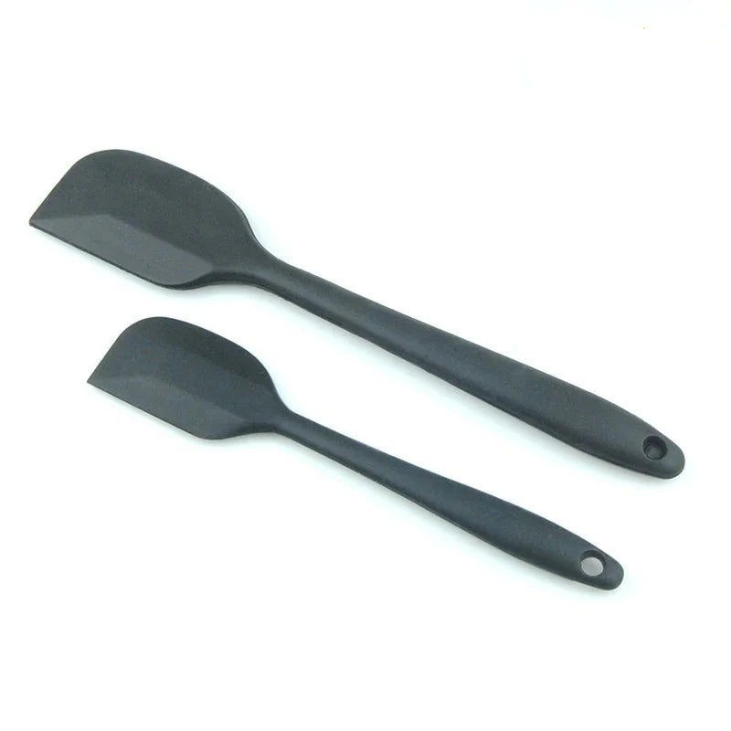 Black 2 Pcs Non-Stick Silicone Spatula