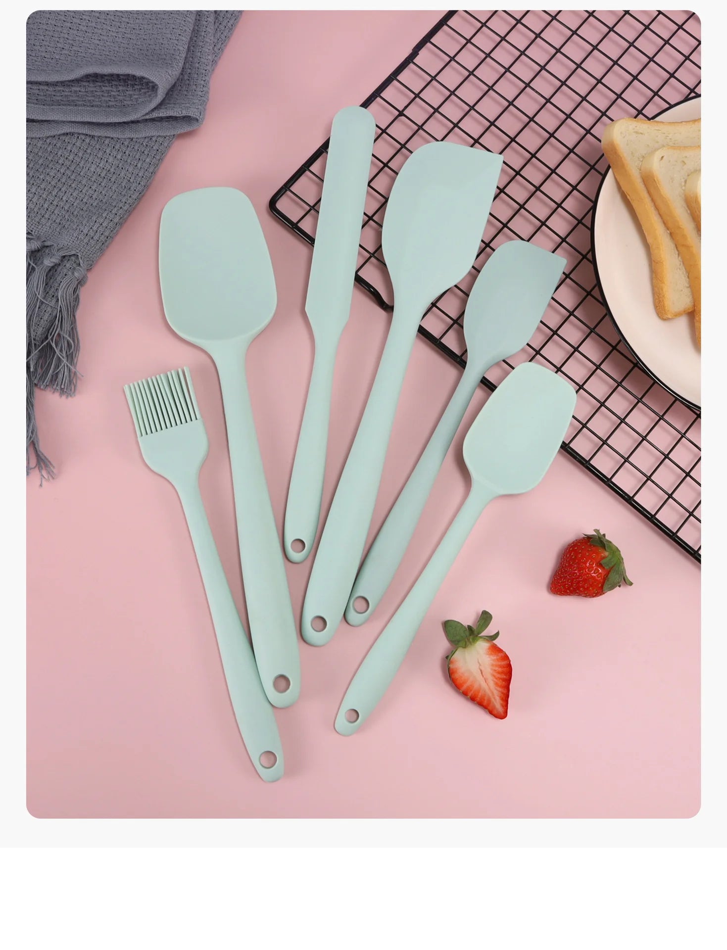 6x Kitchen Silicone Spatula Set