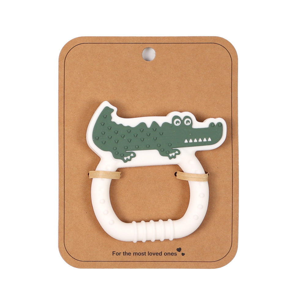Green Multi-Animal Silicone Teether
