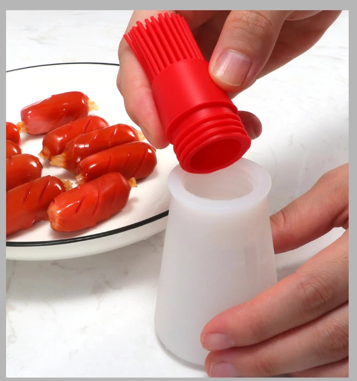 Silicone Oil Basting Bottle Brush