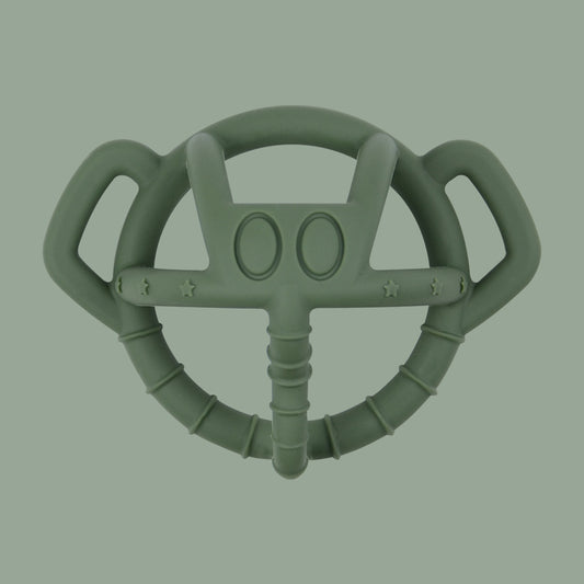 Elephant Green Bite-Safe Hollow Teething Ball
