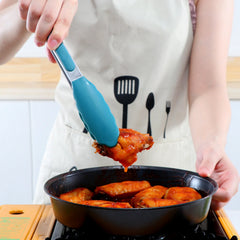 11pc Silicone Cooking Utensil Set Wooden Handles