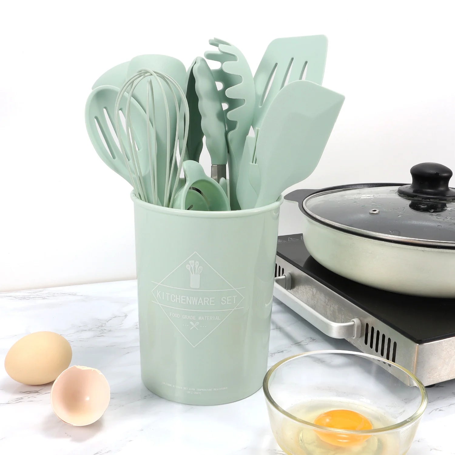 11-Piece Silicone Cooking Utensils Set for Kitchen