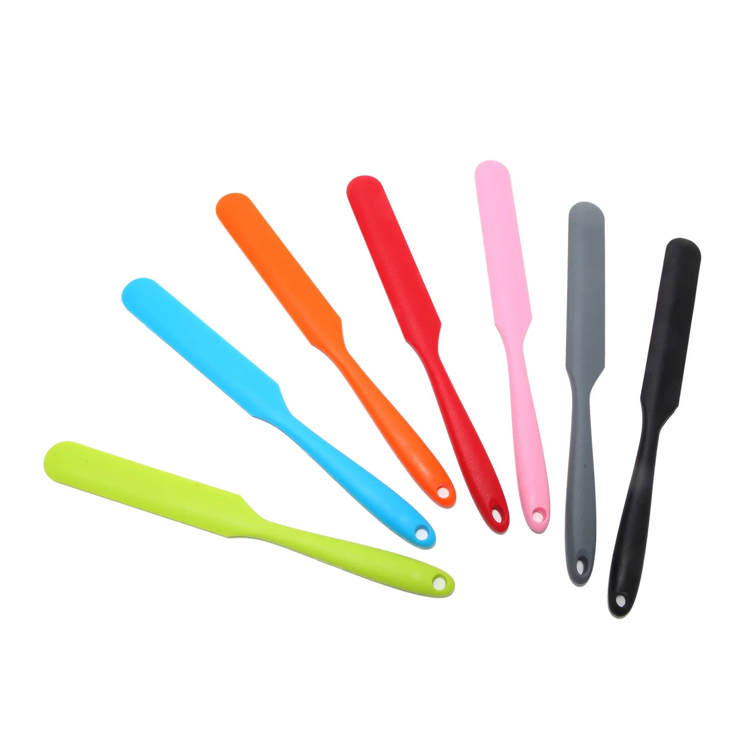 7x Silicone Scraper Spatulas Jar Spatula