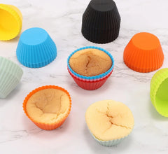 Set of 8 Silicone Cup Cake Molds