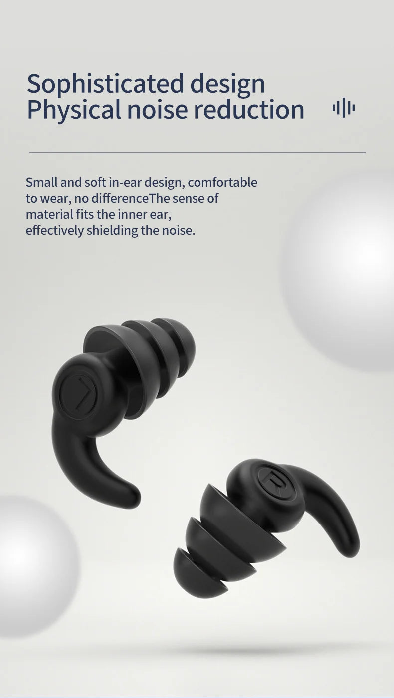 Black Soft Anti Noise Sleeping Earplugs