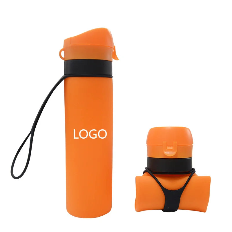 600ML Silicone Foldable Water Bottle