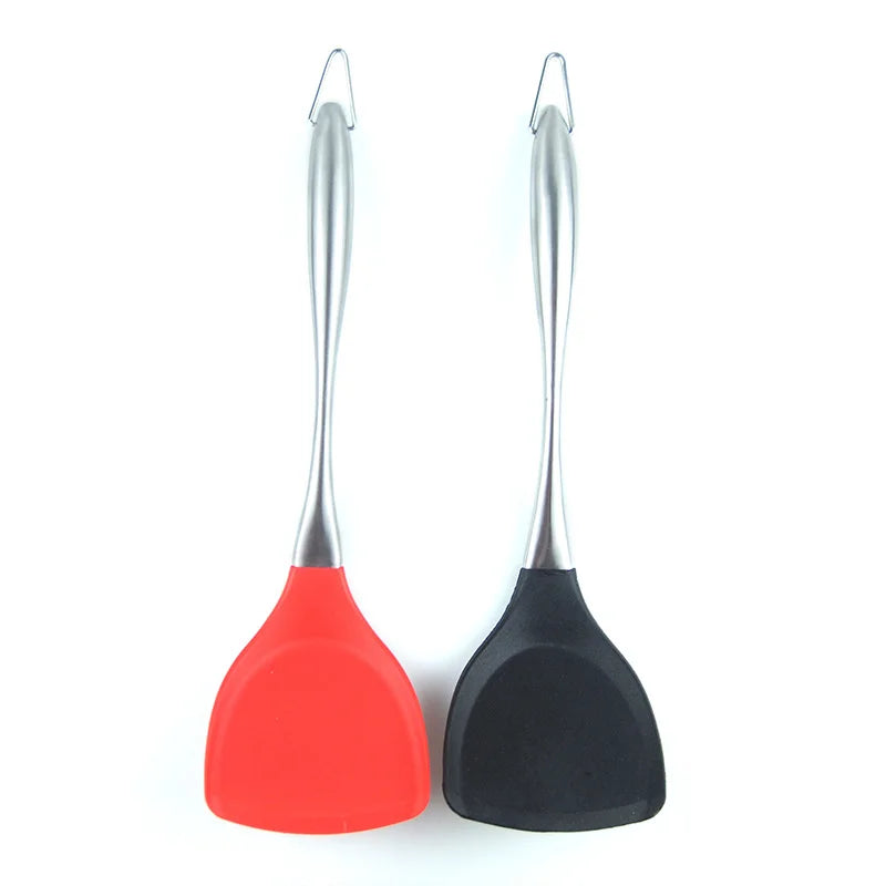 2x Silicone Spatula With Stainless Steel Handle