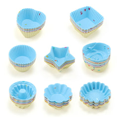 Pack of 8(40pc) 5pc Silicone Cupcake Muffin Cake Baking Cups