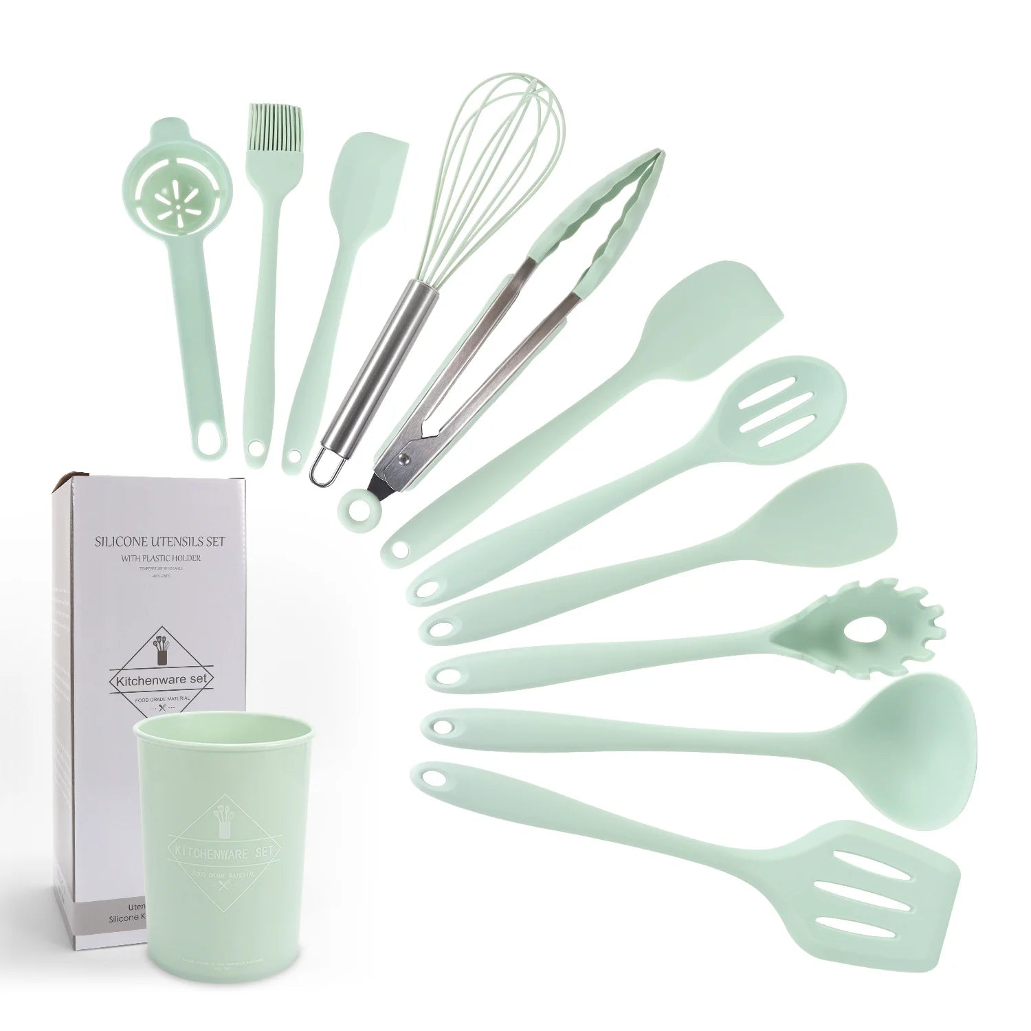 11-Piece Silicone Cooking Utensils Set for Kitchen