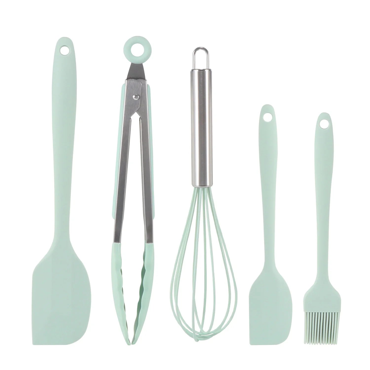 Mint 5-Piece Silicone Kitchen Utensil Set