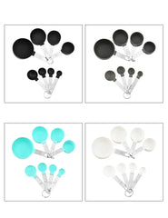 Blue 8-piece Silicone Measuring Spoon Set