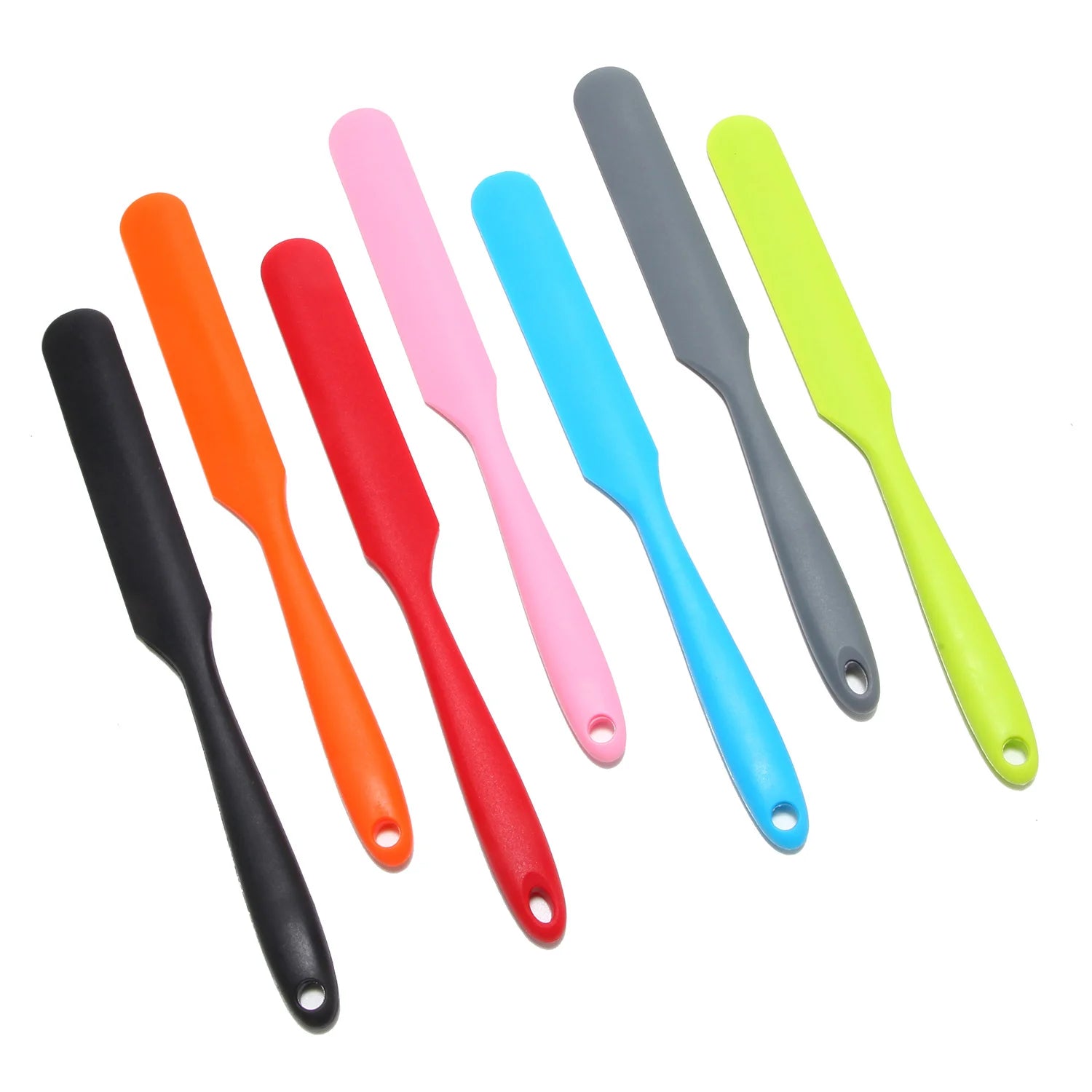 7x Silicone Scraper Spatulas Jar Spatula