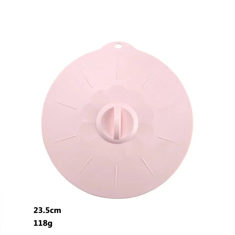 Pink Silicone Lids for Food Storage