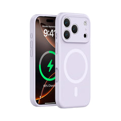 Lilac Magnetic Liquid Silicone Case for iPhone 17 Series