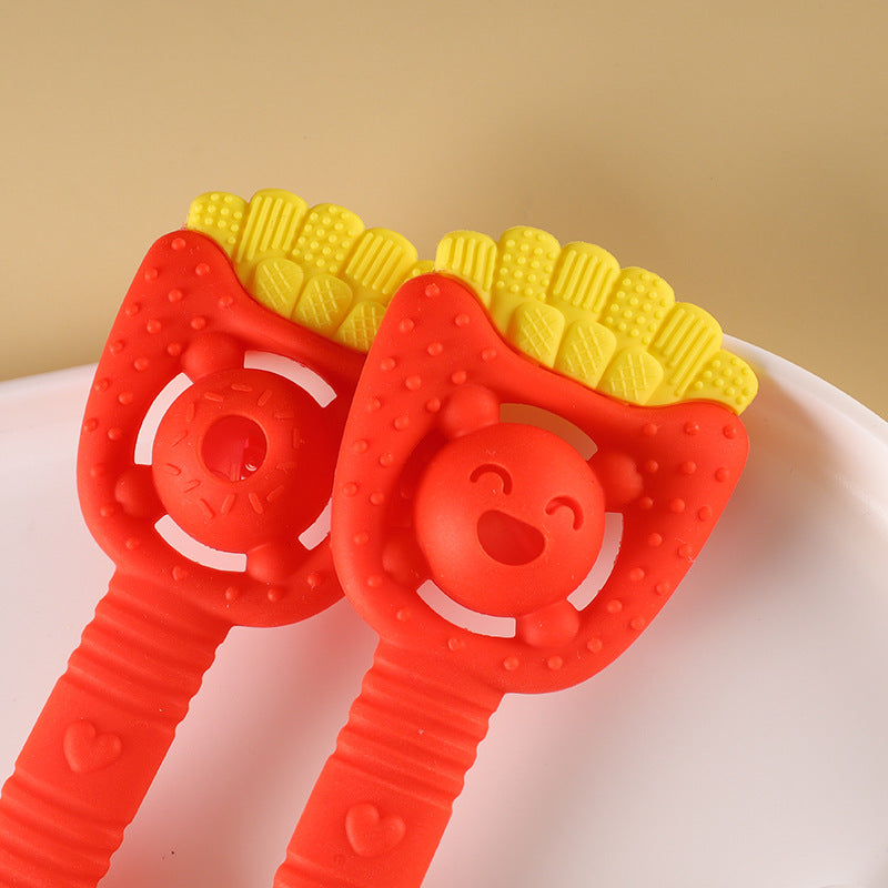 French Fry Teething Rattle Set