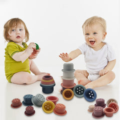 3-Color Silicone Stacking Toy