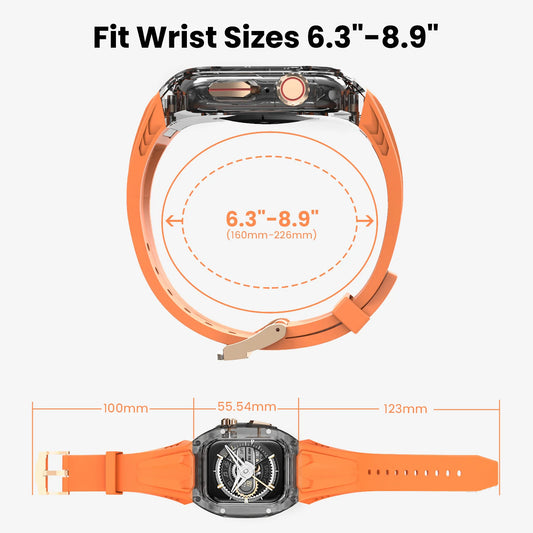 Orange Silicone Watch Band For Apple Watches