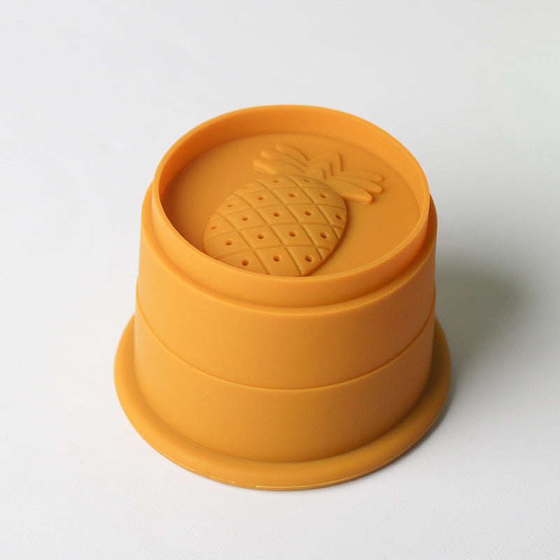 Fruit-Shaped Silicone Stacking Toy