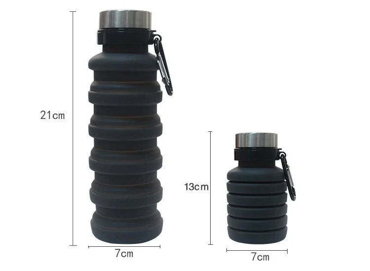 Expandable Silicone Water Bottle for Sports