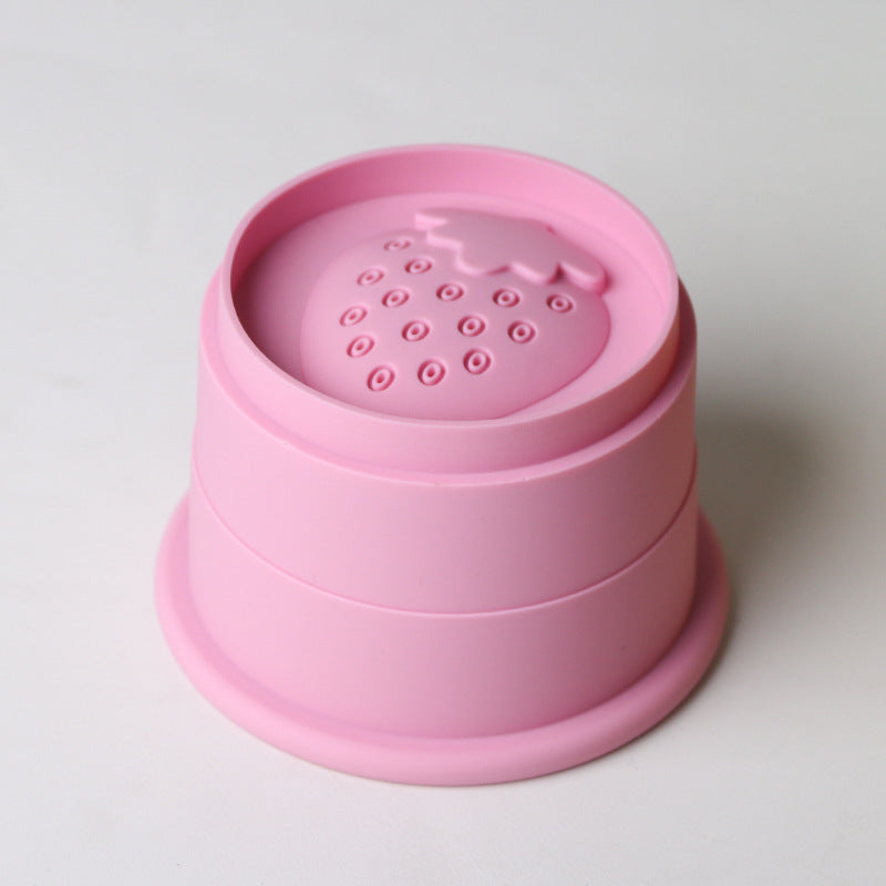 Fruit-Shaped Silicone Stacking Toy