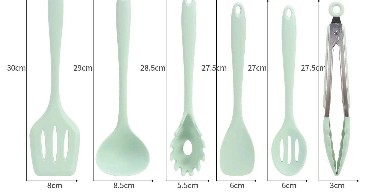 11-Piece Silicone Cooking Utensils Set for Kitchen