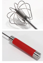 Semi-automatic rotating egg beater