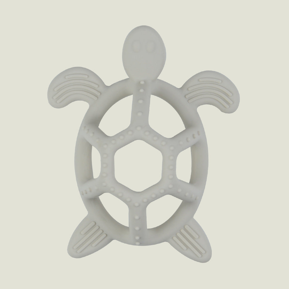 Turtle White Bite-Safe Hollow Teething Ball