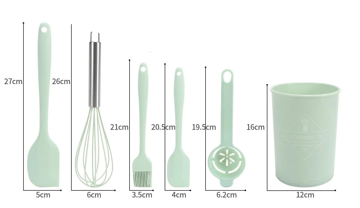 11-Piece Silicone Cooking Utensils Set for Kitchen