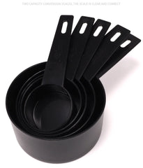 Black 10-Piece Measuring Silicone Spoons and Cups