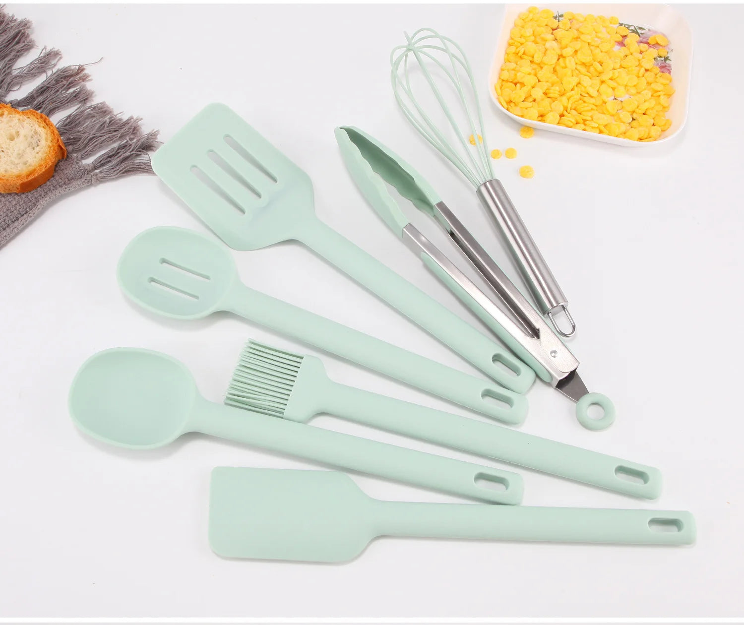 Silicone Cooking Utensils Set Seven Pieces