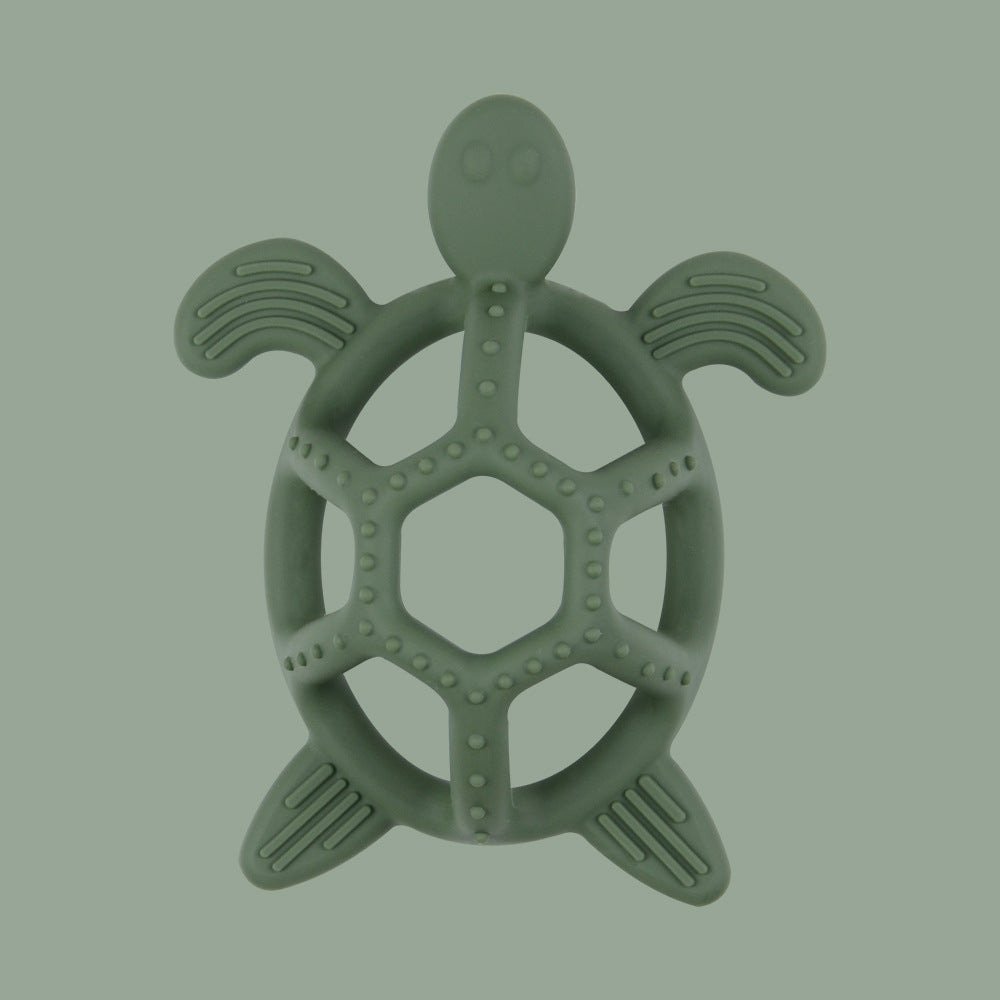 Turtle Green Bite-Safe Hollow Teething Ball