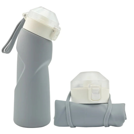 Grey Foldable Silicone Bottle