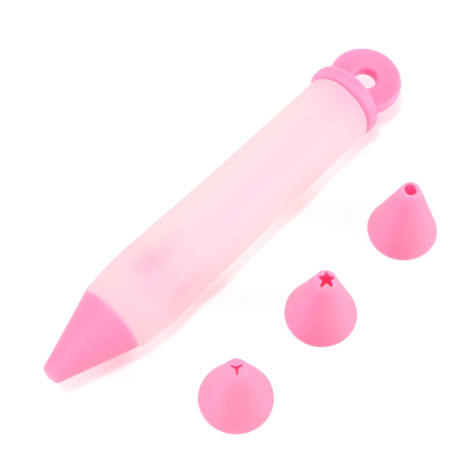 Pink Silicone Chocolate Cake Decoration Pens