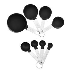 Black 8-piece Silicone Measuring Spoon Set