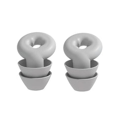 Gray Soft Silicone Sound Blocking Ear Plugs